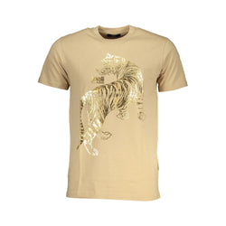 Beige Cotton T-Shirt Cavalli Class