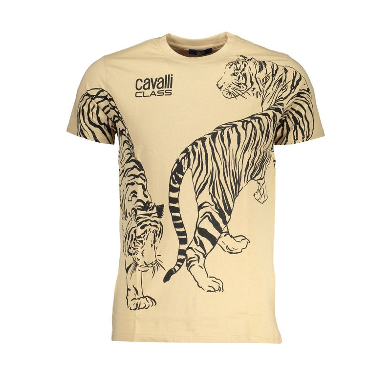 Beige Cotton T-Shirt Cavalli Class