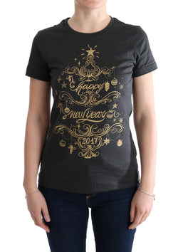 Elegant Gray Cotton Tee with Exclusive Print Dolce & Gabbana