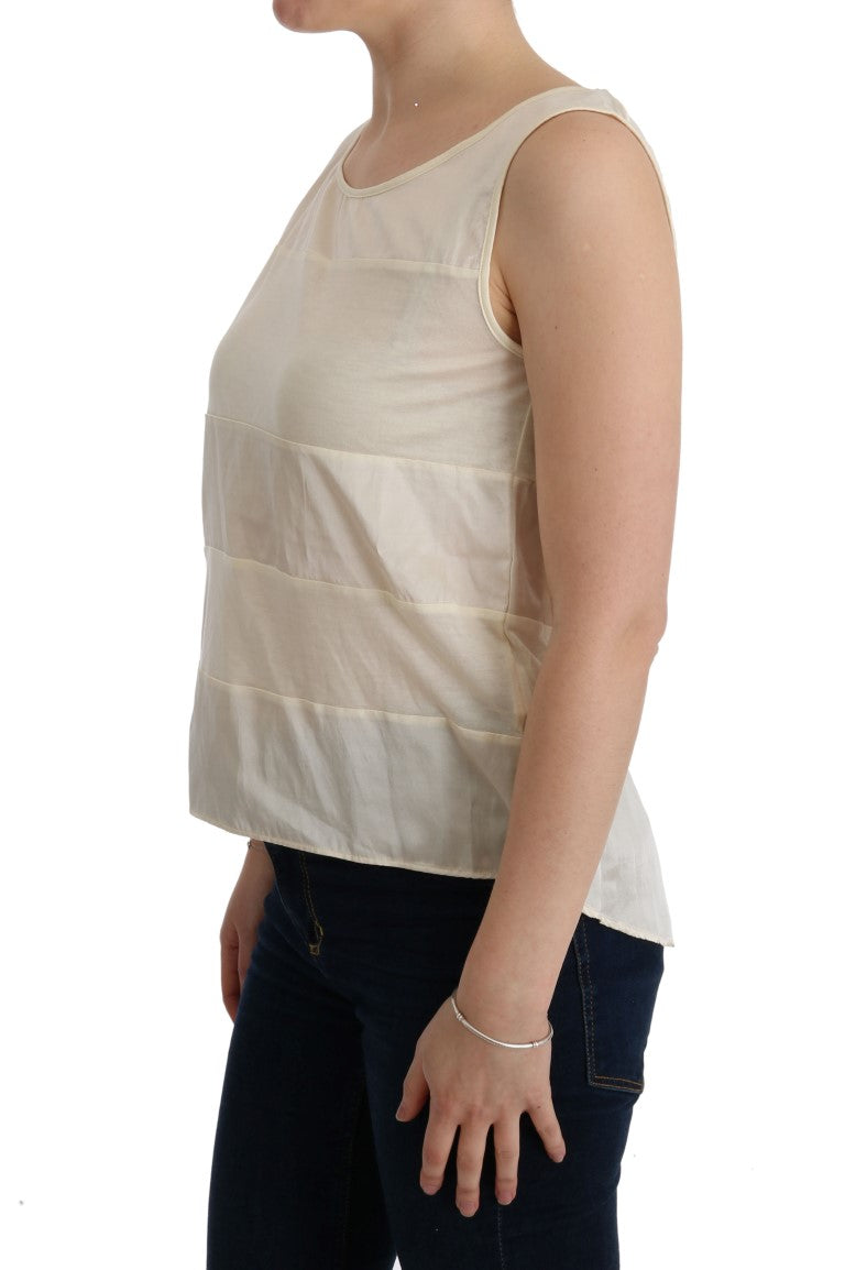 Beige Sleeveless Modal Top - Elevated Basics Costume National