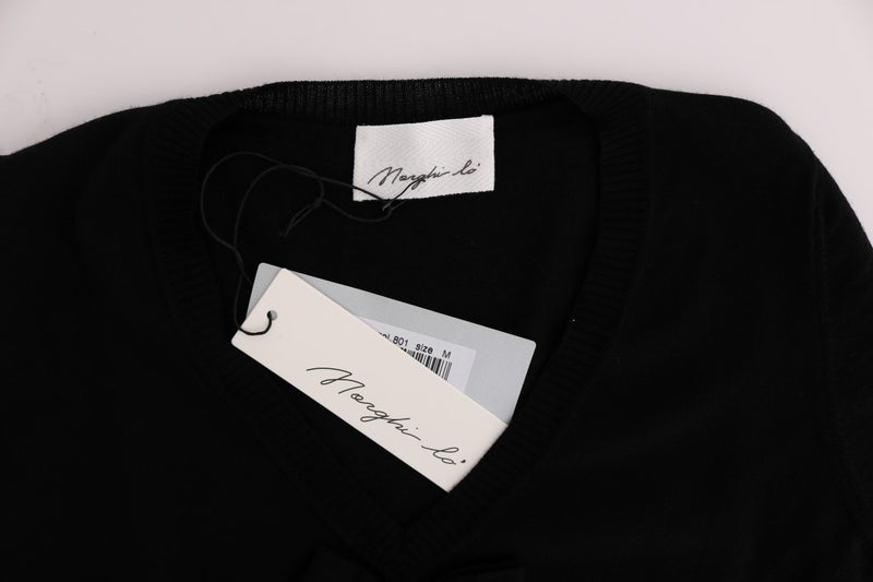 Elegant Black Wool Shift Dress MARGHI LO'