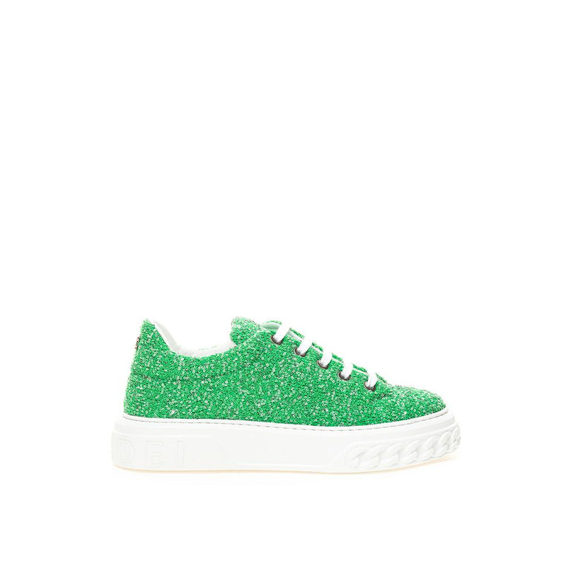 Emerald Elegance Leather Sneakers Casadei