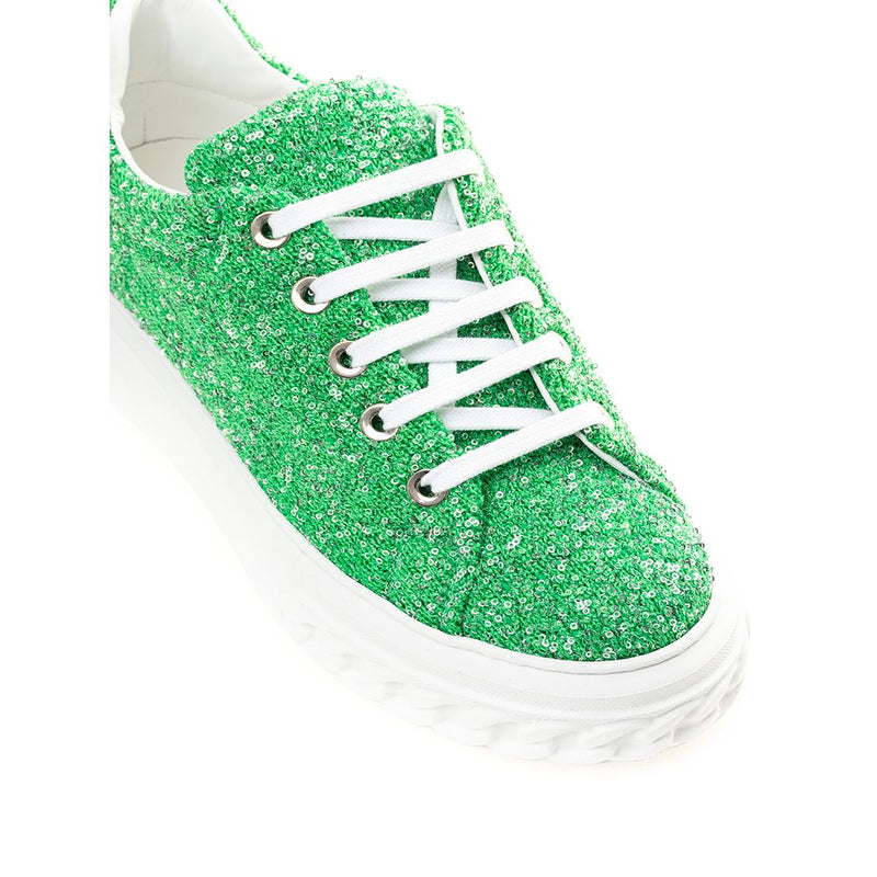 Emerald Elegance Leather Sneakers Casadei