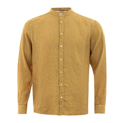 Gold Linen Elegance Men's Shirt Gran Sasso