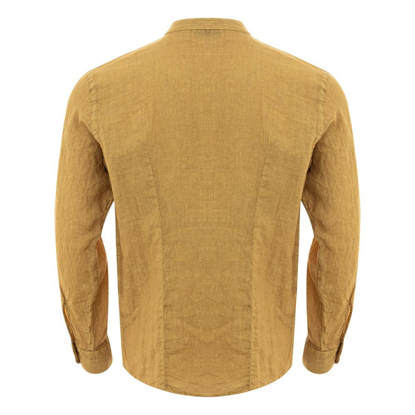 Gold Linen Elegance Men's Shirt Gran Sasso