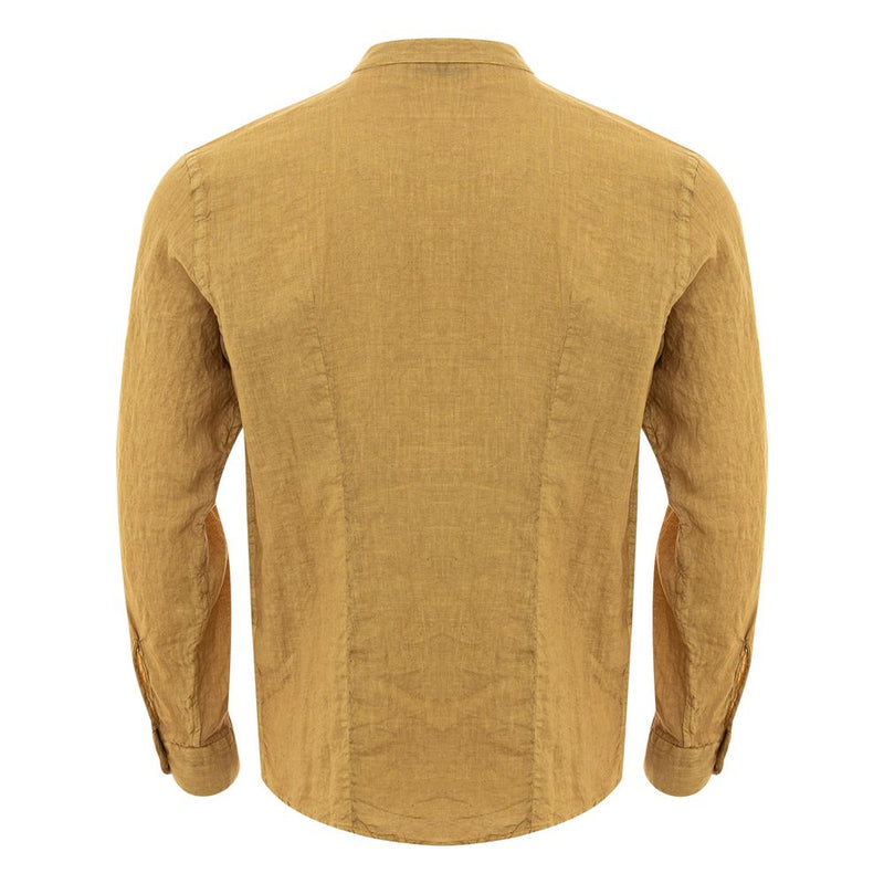 Gold Linen Elegance Men's Shirt Gran Sasso