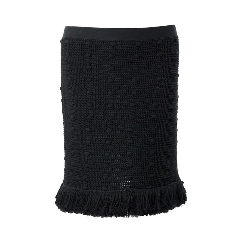 Elegant Black Cotton Skirt Bottega Veneta