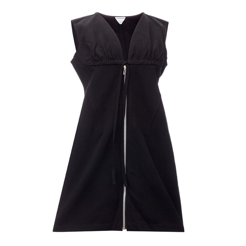 Elegant Black Viscose Dress Essentials Bottega Veneta