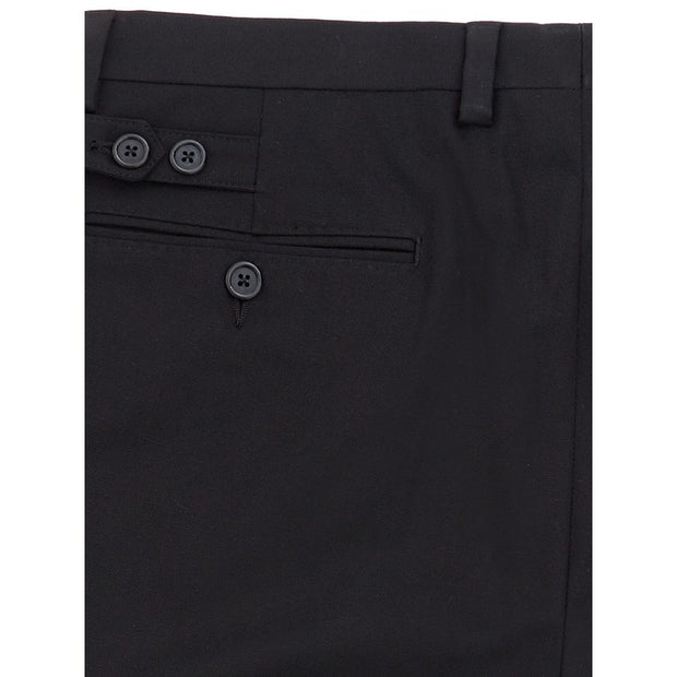 Elegant Black Cotton Pants for Men Dolce & Gabbana