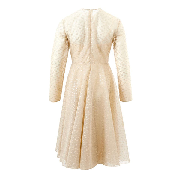 Beige Cotton Elegance Dress Lardini