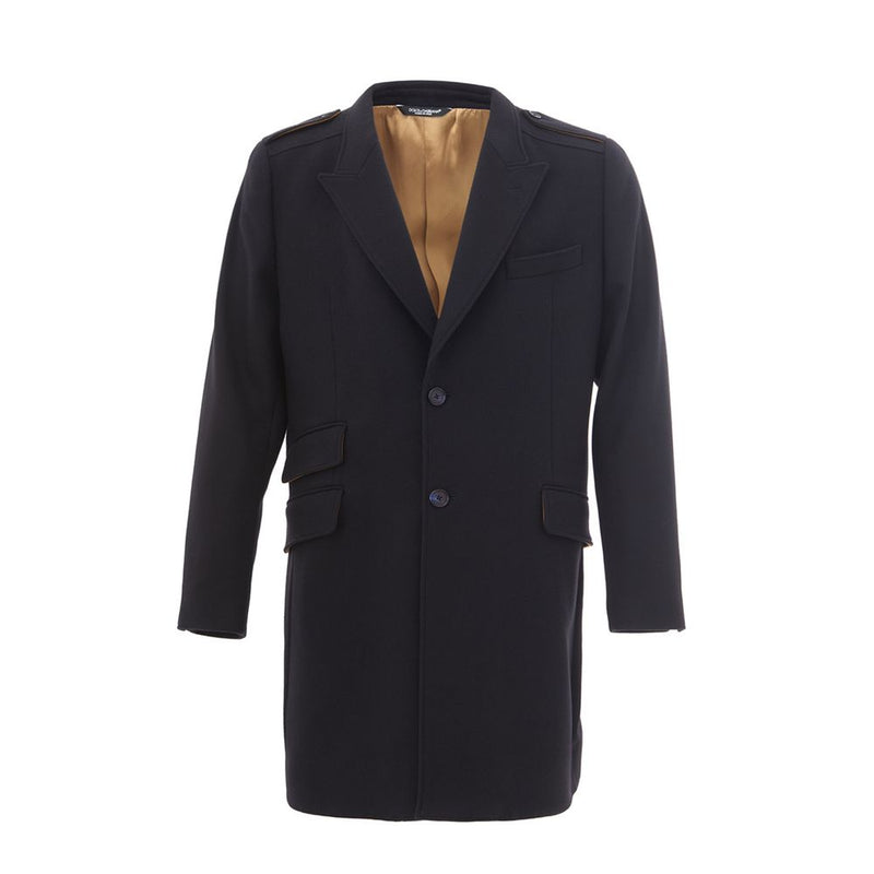 Elegant Blue Wool Jacket for Men Dolce & Gabbana