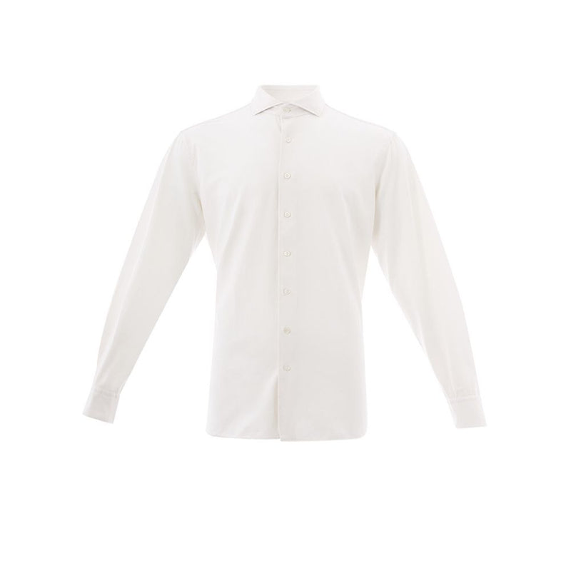 Elegant White Cotton Men's Shirt Lardini