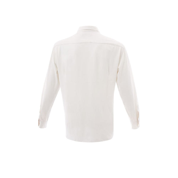 Elegant White Cotton Men's Shirt Lardini