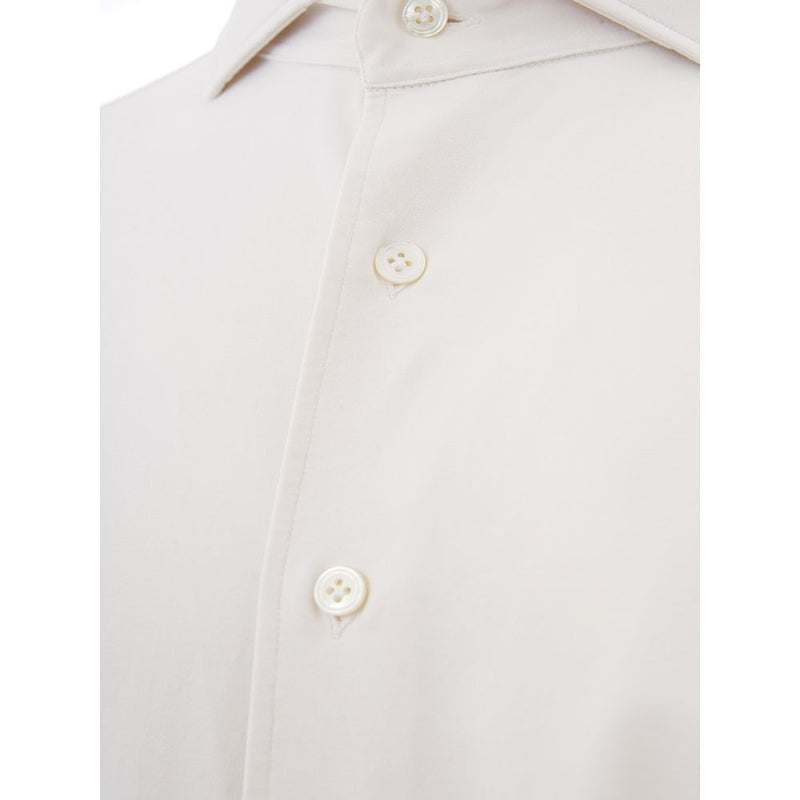 Elegant White Cotton Men's Shirt Lardini