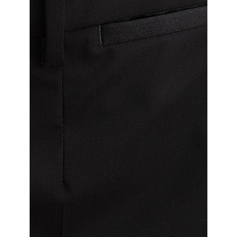 Sleek Black Wool Trousers for Men Dolce & Gabbana