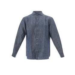 Elegant Flax Blue Shirt for Men Lardini