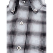 Elegant Gray Cotton Mens Shirt Tom Ford