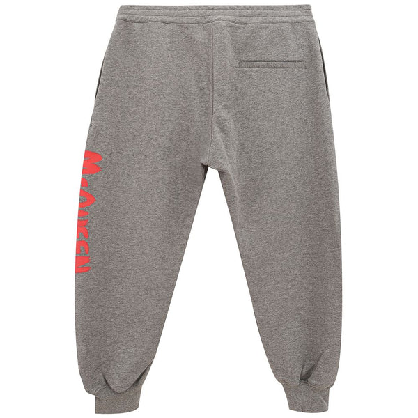 Chic Gray Cotton Blend Trousers Alexander McQueen