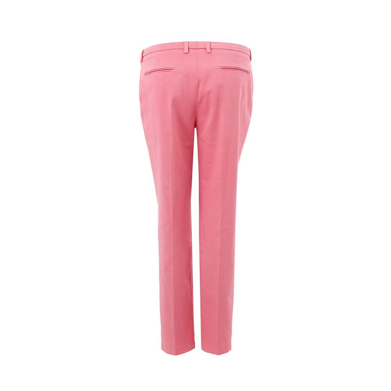 Elegant Cotton Pink Trousers for Sophisticated Style Lardini