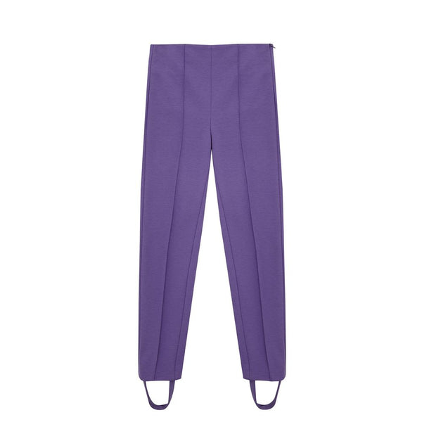 Elegant Purple Viscose Pants Lardini