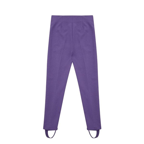 Elegant Purple Viscose Pants Lardini