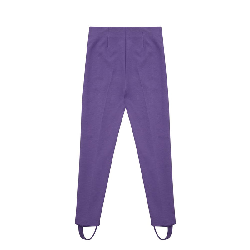 Elegant Purple Viscose Pants Lardini