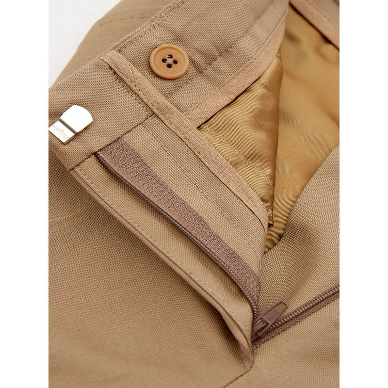 Elegant Brown Cotton Trousers for Women Lardini