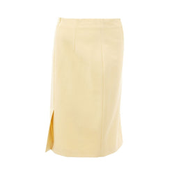 Elegant Yellow Viscose Skirt for Women Lardini