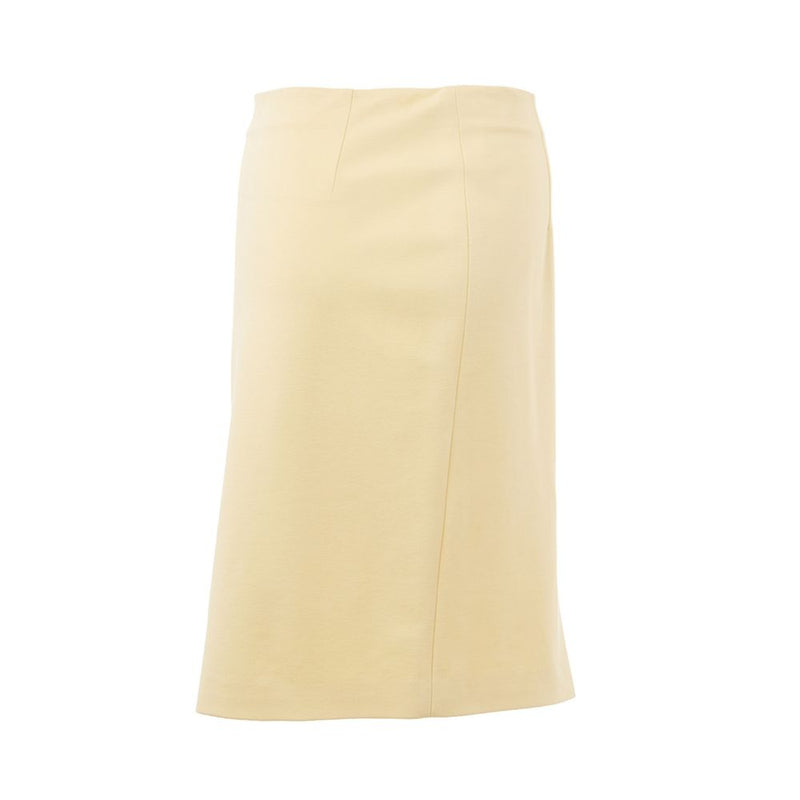 Elegant Yellow Viscose Skirt for Women Lardini