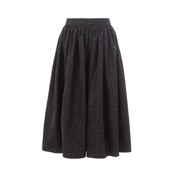 Elegant Black Polyethylene Midi Skirt Lardini