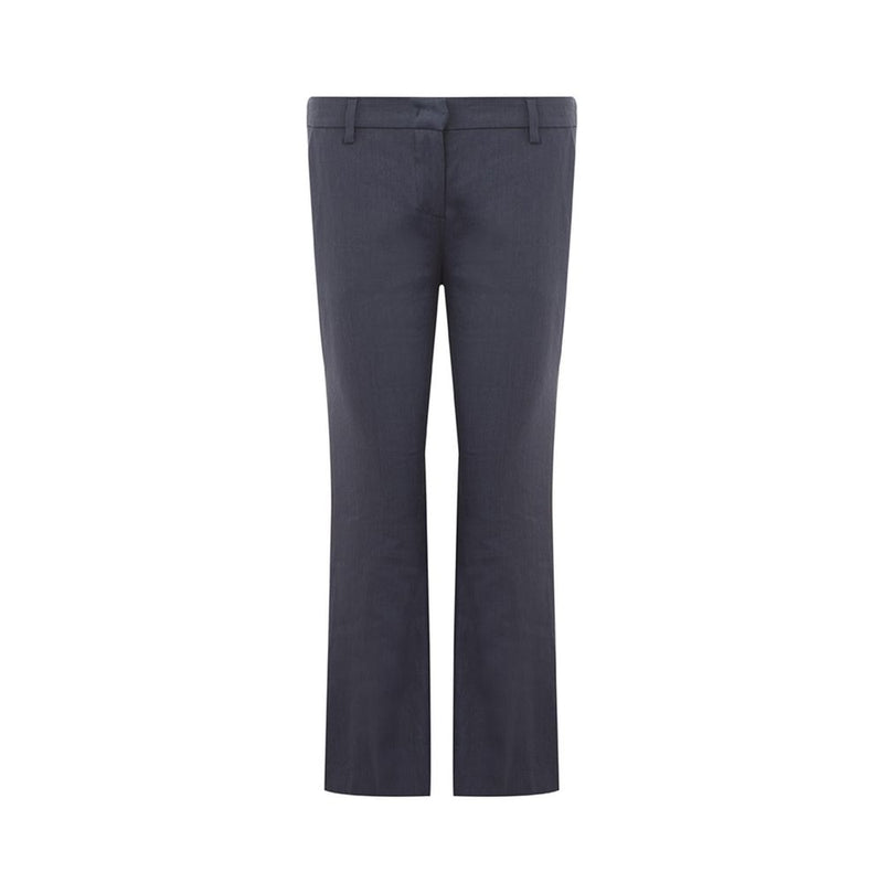 Chic Blue Linen Trousers Lardini