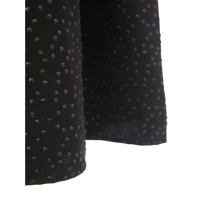 Elegant Black Polyethylene Midi Skirt Lardini