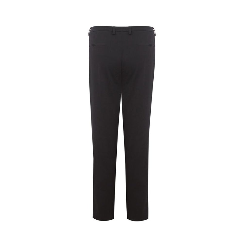 Italian Elegance Cotton Black Trousers Lardini