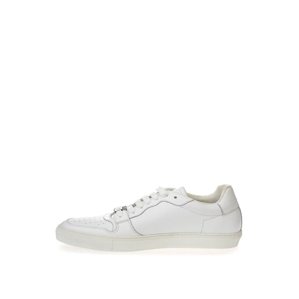 White Leather Sneakers Luxe Footwear Roberto Cavalli