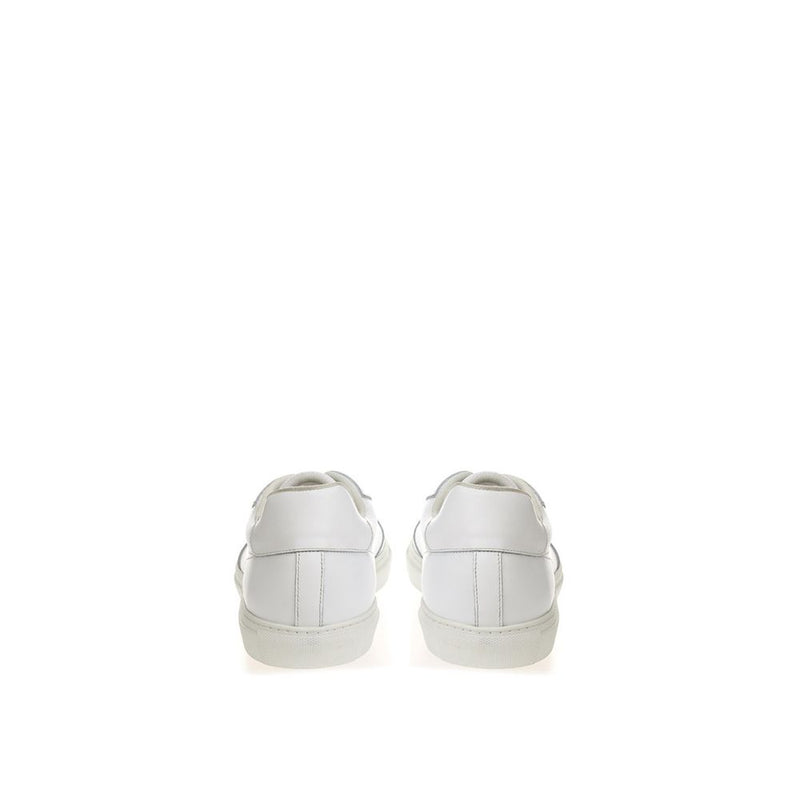 White Leather Sneakers Luxe Footwear Roberto Cavalli