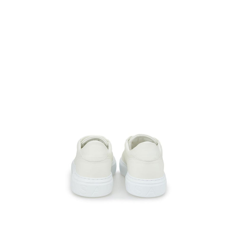 Sleek White Leather Sneakers Casadei