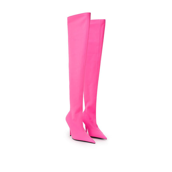 Elegant Pink Polyester Ankle Boots Balenciaga