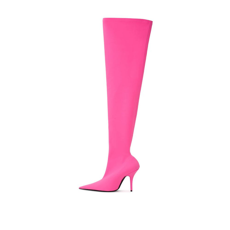 Elegant Pink Polyester Ankle Boots Balenciaga