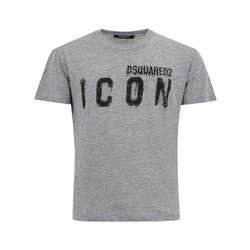 Sleek Gray Cotton Tee for Stylish Men Dsquared²