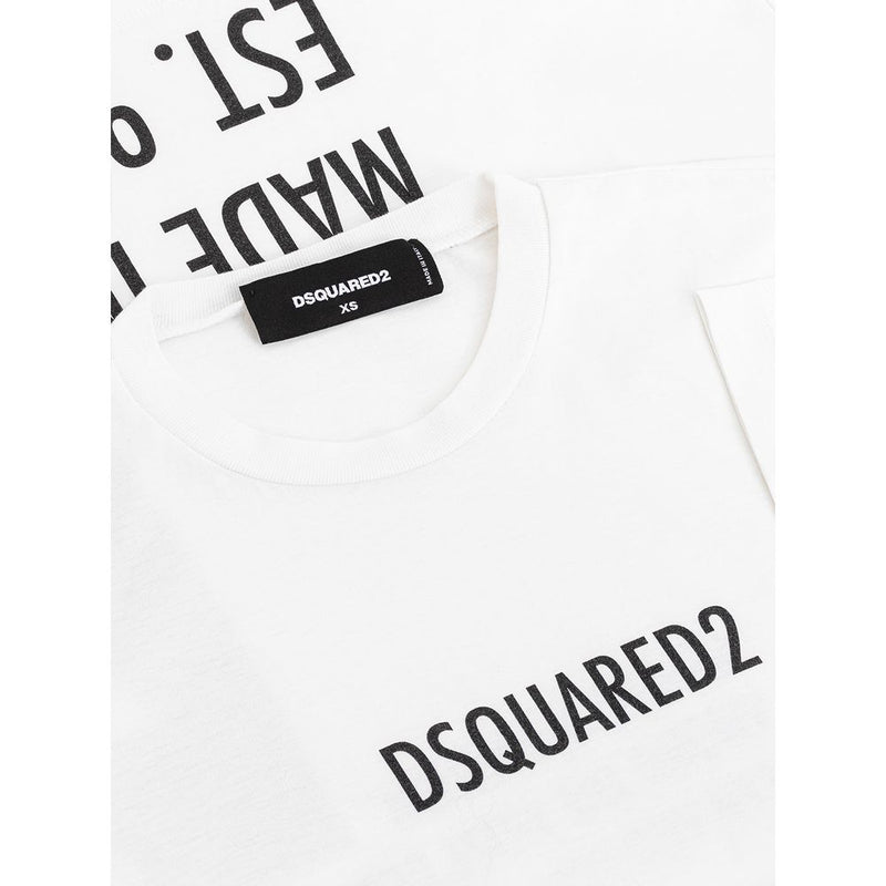 Elegant White Cotton Top for Stylish Women Dsquared²