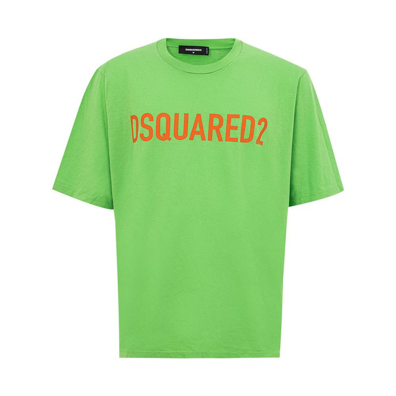 Electric Green Cotton Tee for Men Dsquared²