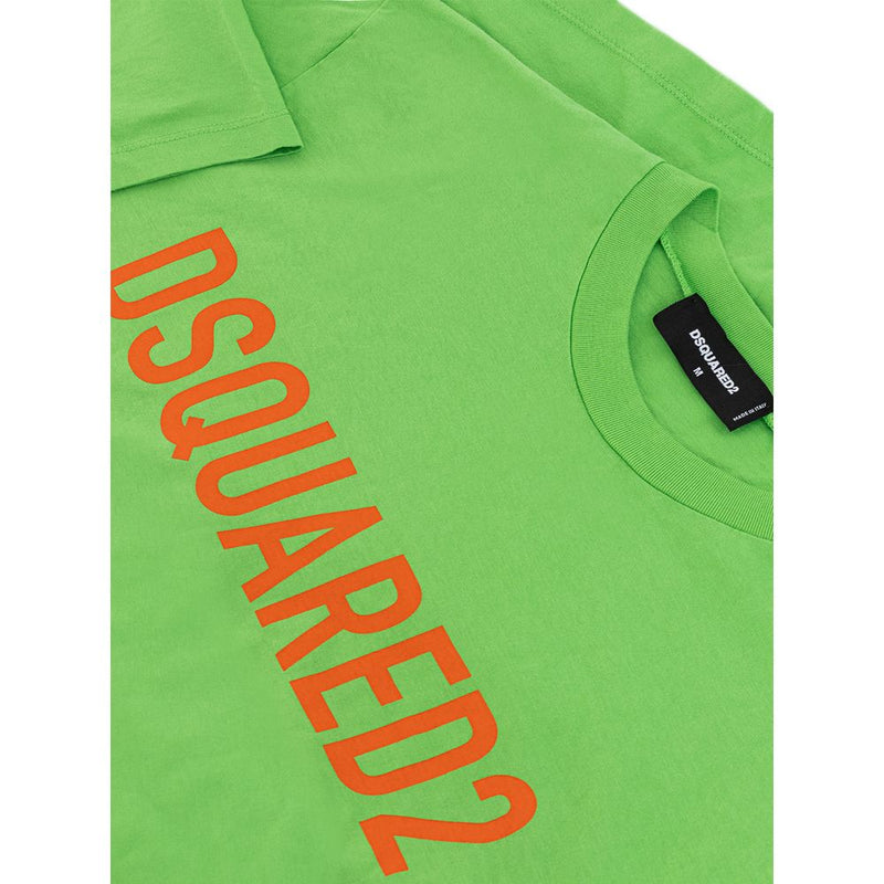 Electric Green Cotton Tee for Men Dsquared²