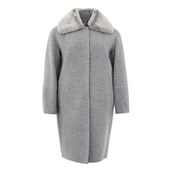 Elegant Gray Wool Jacket for Timeless Style Herno