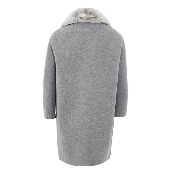 Elegant Gray Wool Jacket for Timeless Style Herno