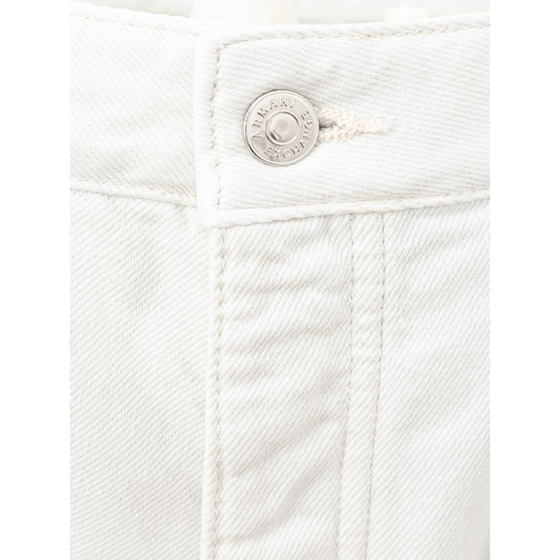 Elegant White Cotton Trousers Armani Exchange