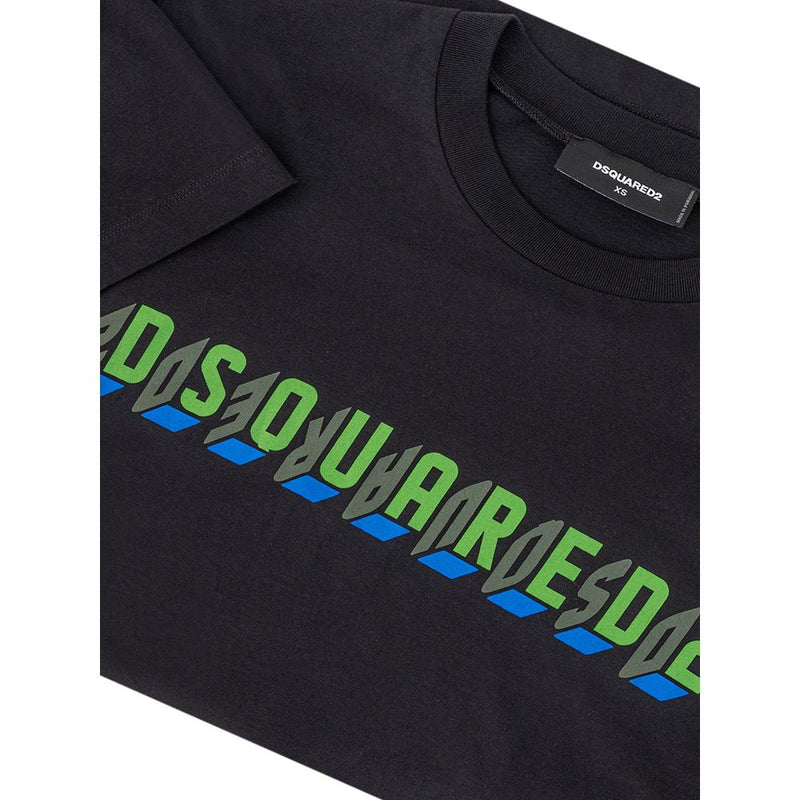 Black Cotton T-Shirt Dsquared²