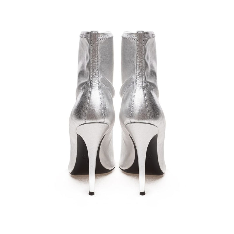 Silver Leather Boot Giuseppe Zanotti