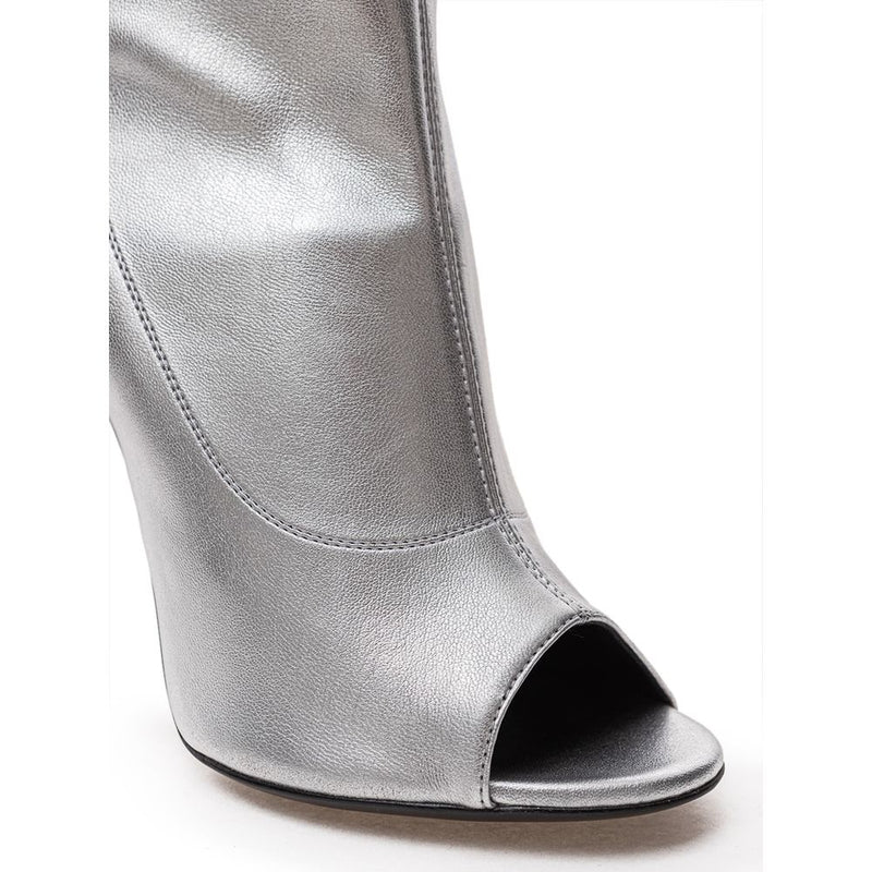 Silver Leather Boot Giuseppe Zanotti