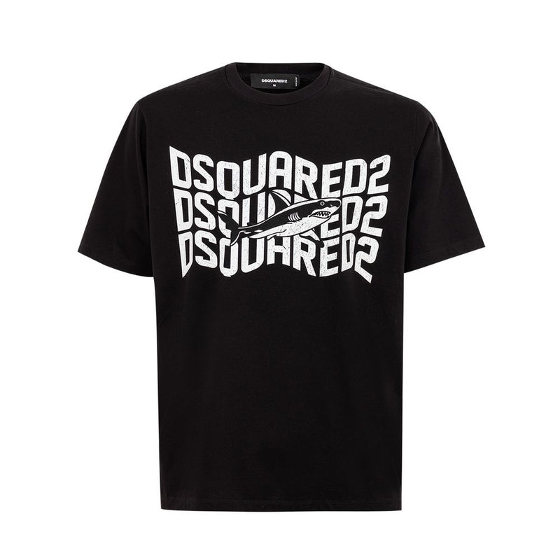 Sleek Black Cotton T-Shirt for Men Dsquared²