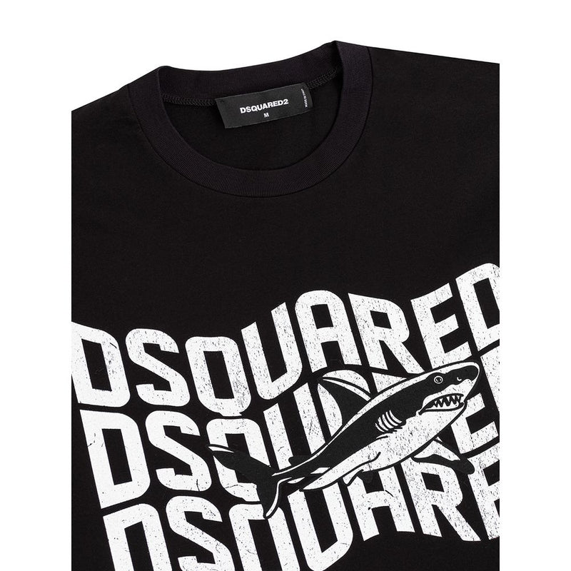 Sleek Black Cotton T-Shirt for Men Dsquared²